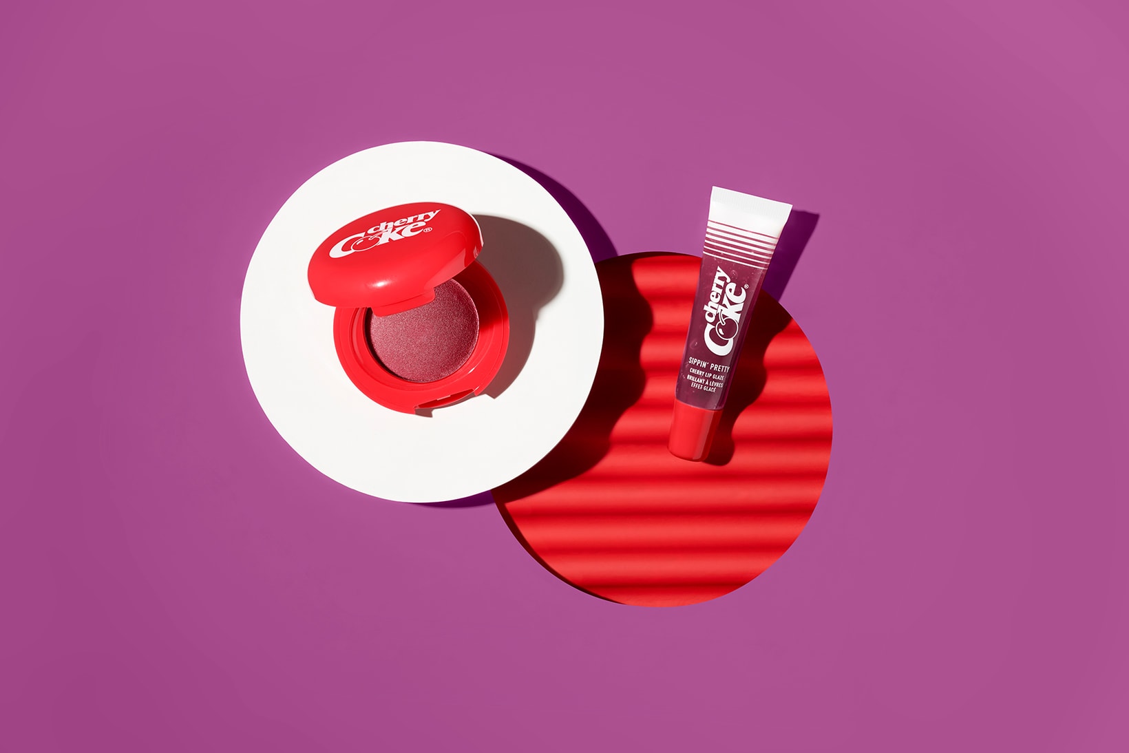 morphe coca cola makeup collaboration lip gloss blush