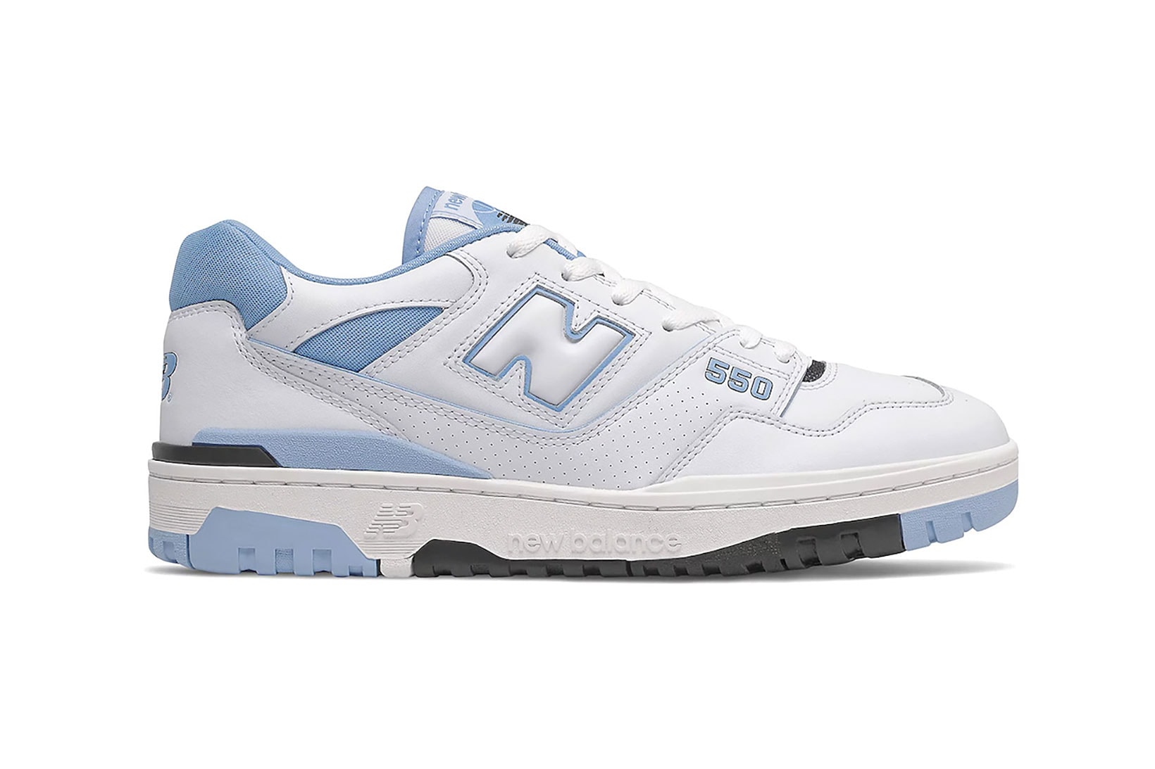 new balance nb 550 unc sneakers light pastel blue white footwear shoes kicks lateral