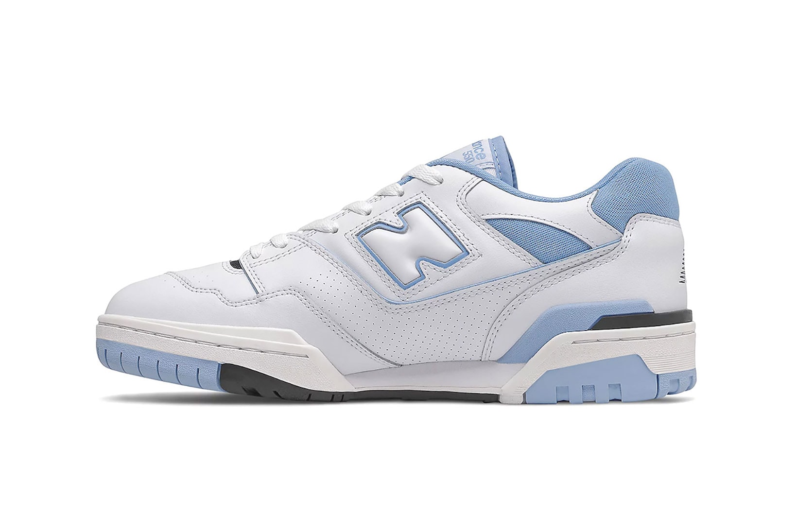new balance nb 550 unc sneakers light pastel blue white footwear shoes kicks lateral