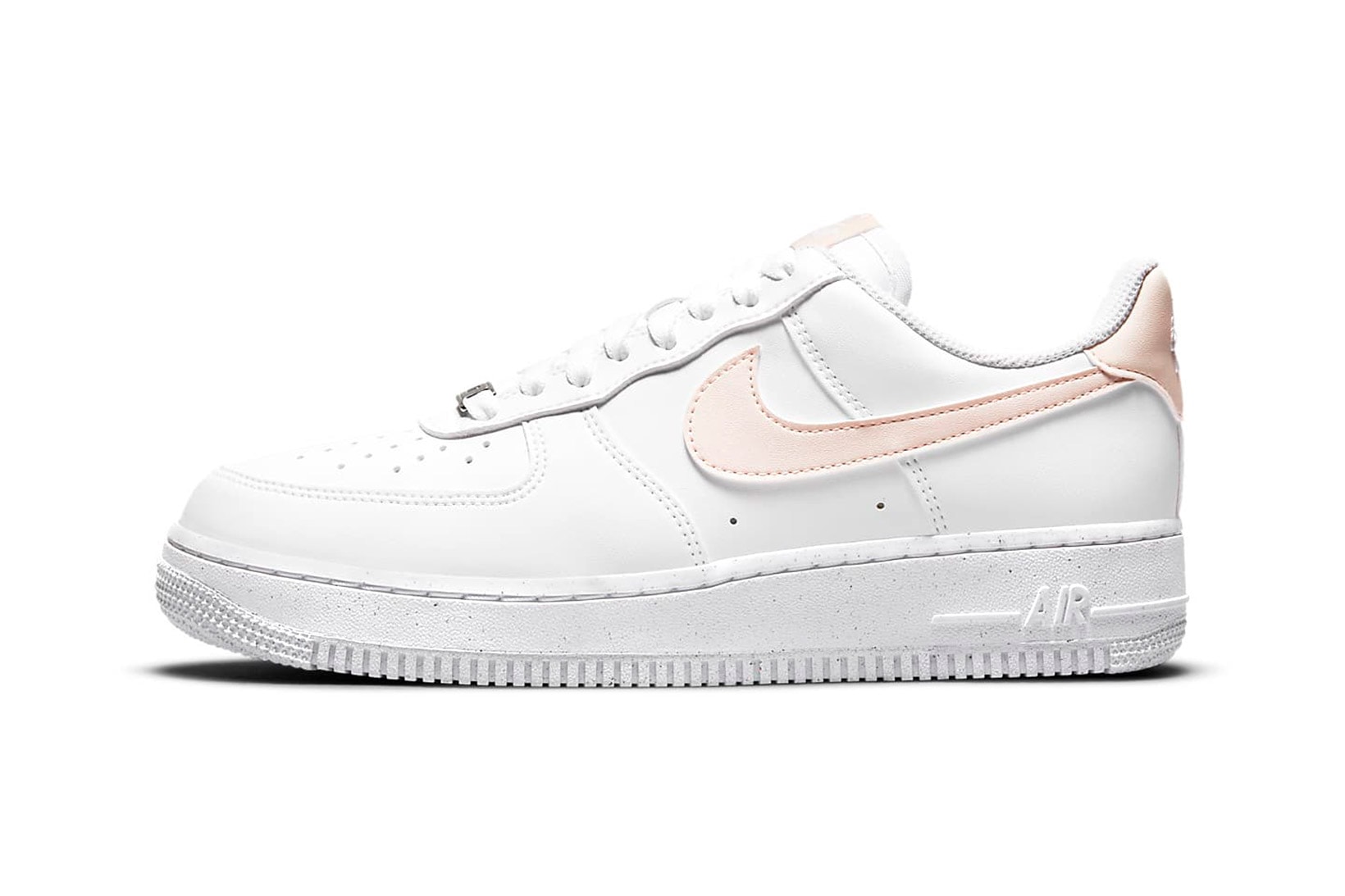Nike Sustainable Air Force 1 AF1 White Pale Coral Pink Womens Sneakers Shoes Kicks Lateral