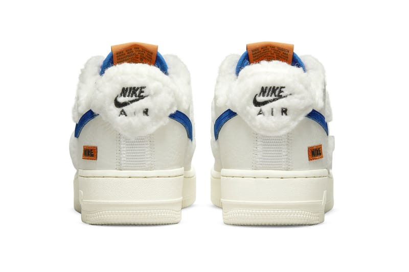 blue fleece air force ones