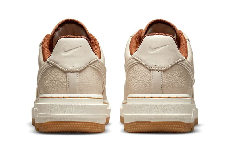 Nike Air Force 1 AF1 Luxe Pecan Gum Heel Logo