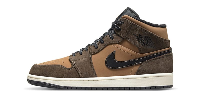 jordan retro 1 brown and white