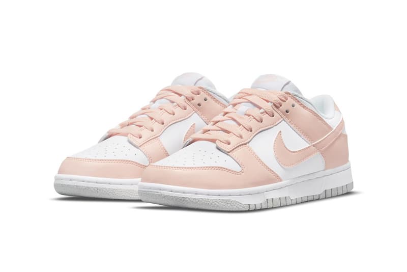 nike dunk low move to zero bubblegum pink white gray footwear shoes kicks lateral