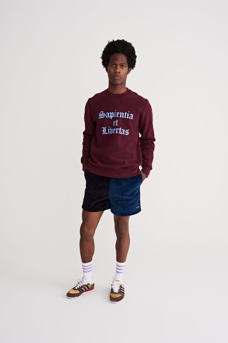 NOAH Fall/Winter 2021 FW21 Lookbook Text Sweatshirt Shorts