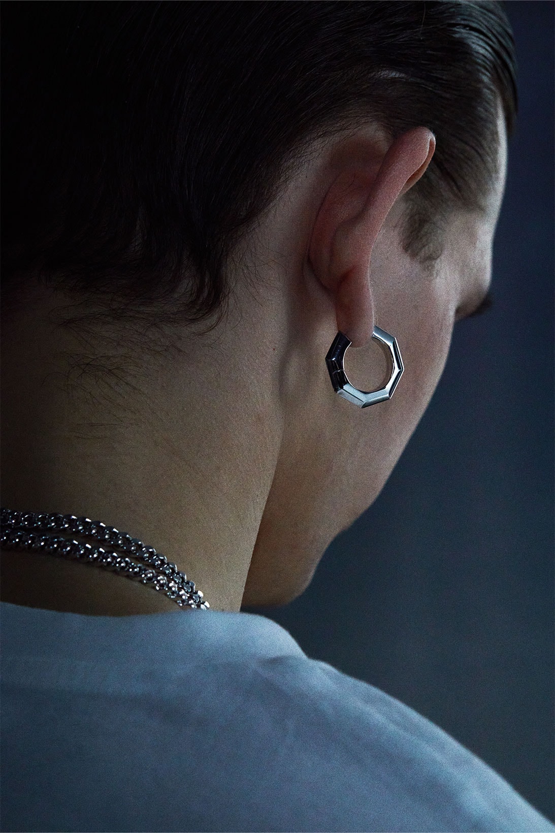 Numbering jewelry earrings hoops silver