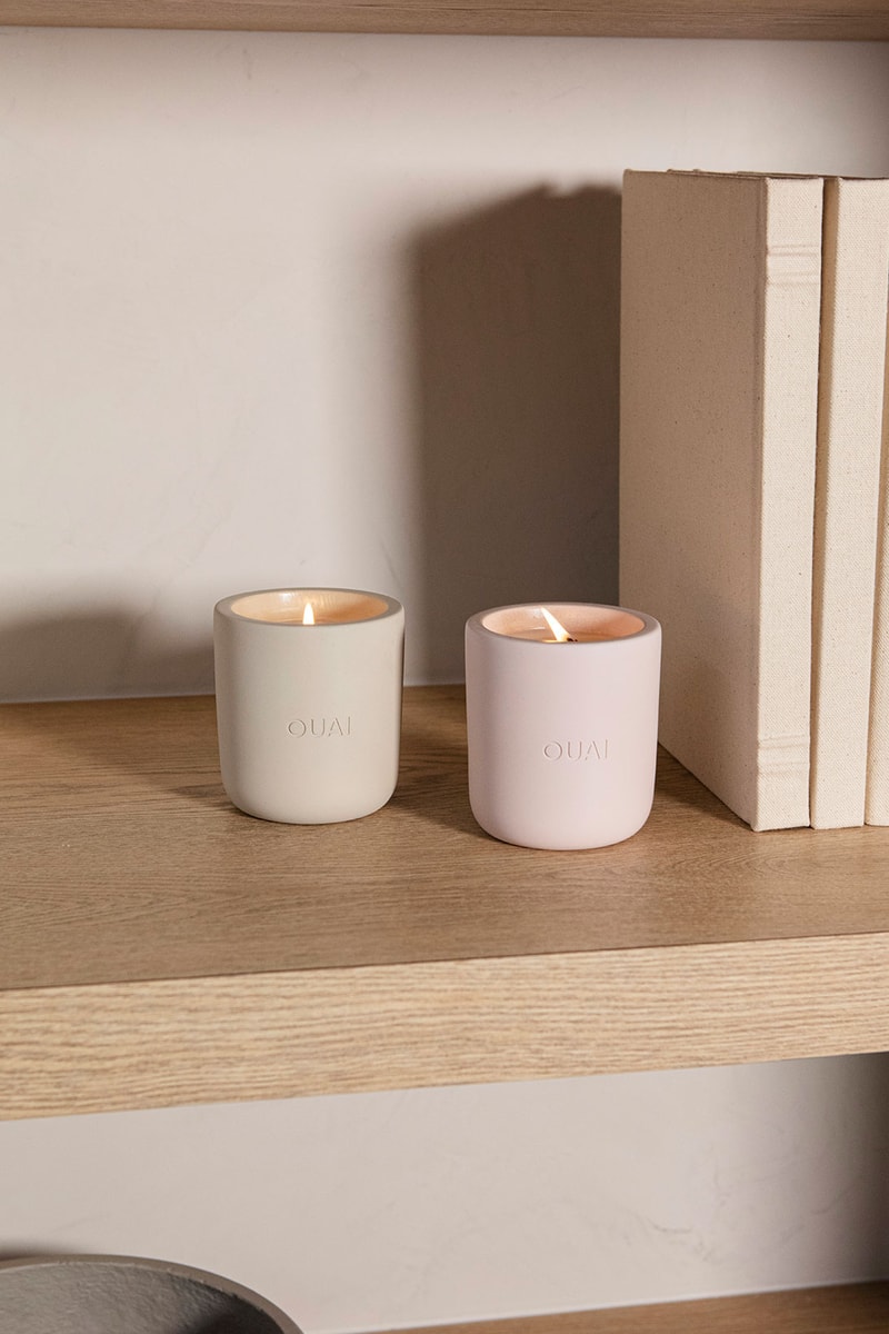 OUAI Scented Candles Home Shelf Books Fire