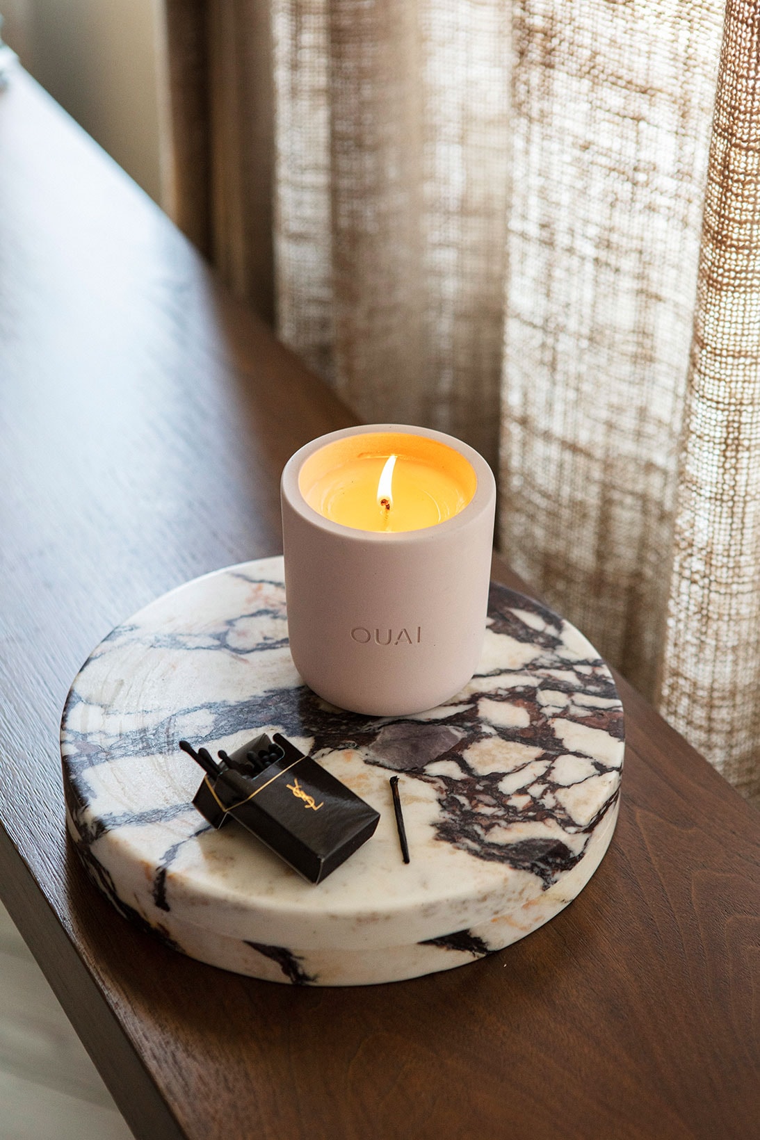 OUAI Scented Candles Home Marble YSL Matches