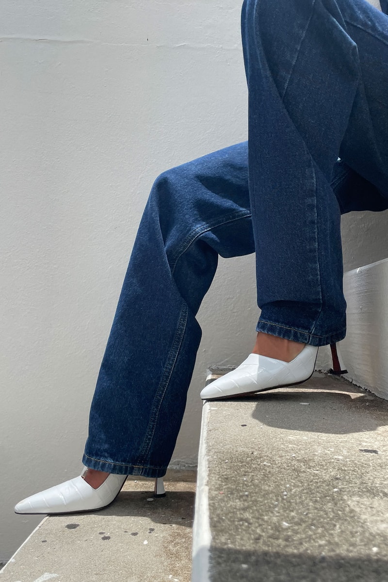 ROTATE MANU Atelier Footwear Collaboration Heels Jeans Stairs