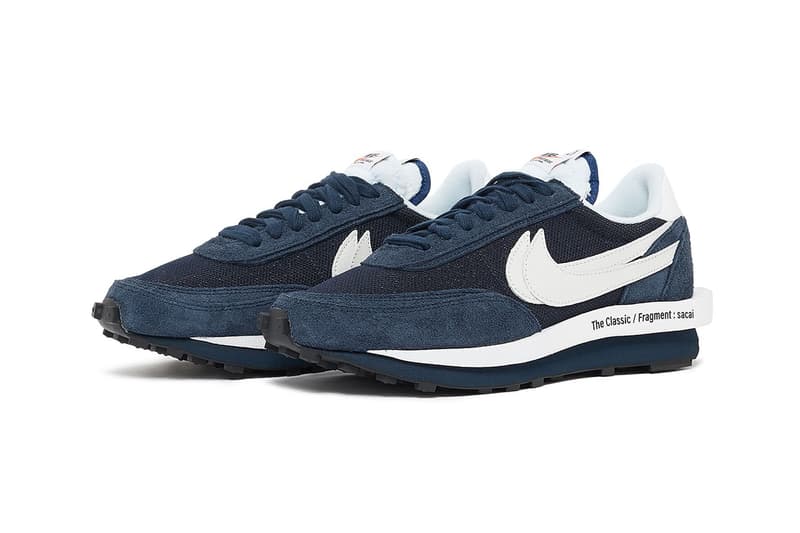 sacai fragment design nike ldwaffle navy official look swoosh upper