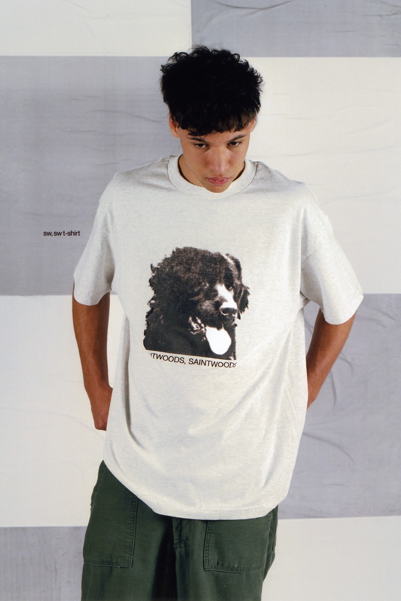 Saintwoods SW.013 SW013 Collection Lookbook Pop-Up Shop Montreal Canada Streetwear Brand T-Shirt Dog White