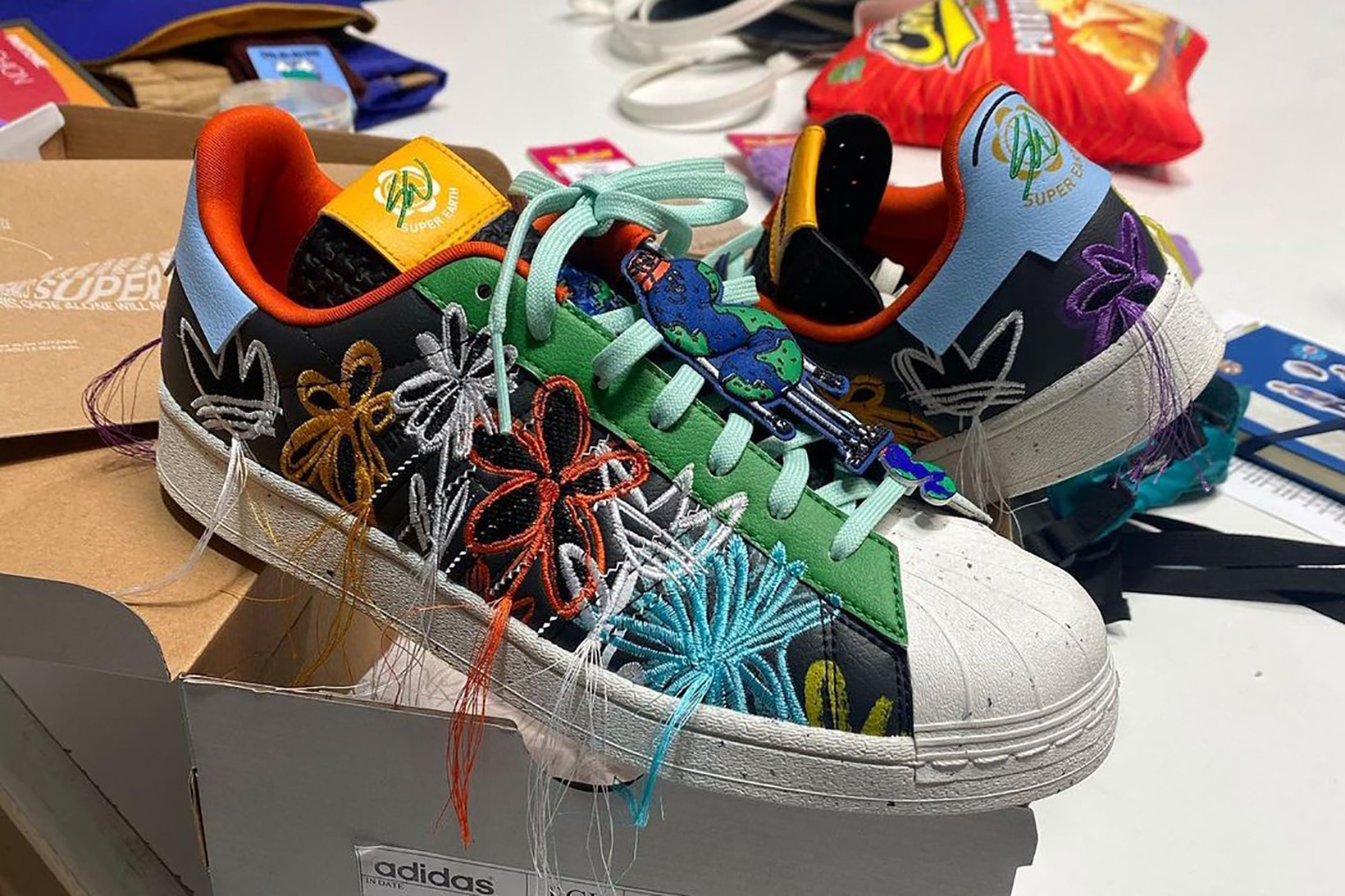 Sean Wotherspoon Black adidas Superstar SUPEREARTH Collaboration Sneakers Footwear Shoes Kicks 