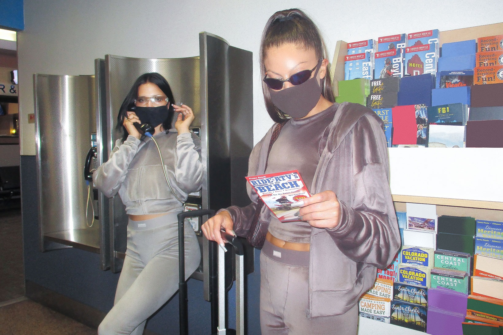 SKIMS Kim Kardashian Velour Y2K Sunglasses Airport Hoodie Tracksuit
