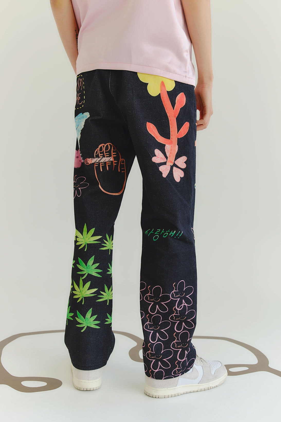 sundae school pre fall 2021 summer we drew collection jeans illustrations graphics pants