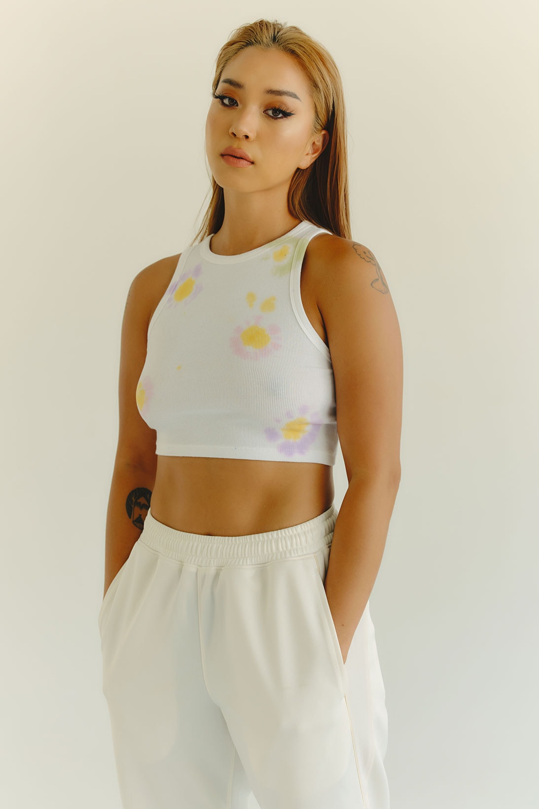 sundae school pre fall 2021 summer we drew collection cropped tank sweatpants