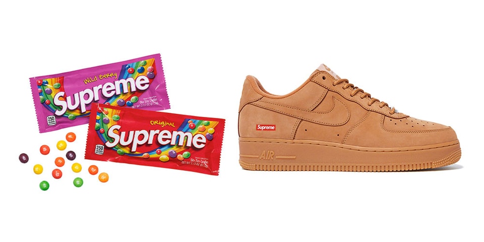DropsByJay on X: Supreme/Skittles One of the most interesting collabs in  the new FW21 lookbook has to be with the iconic candy company. This design  will be used on several pieces from