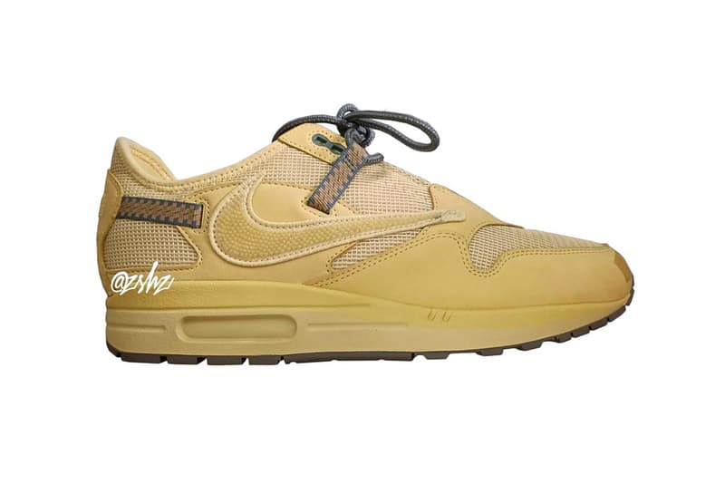 Travis Scott Nike Air Max 1 AM1 Wheat Lemon Drop Baroque Brown Chile Red Sneakers Footwear Shoes Kicks