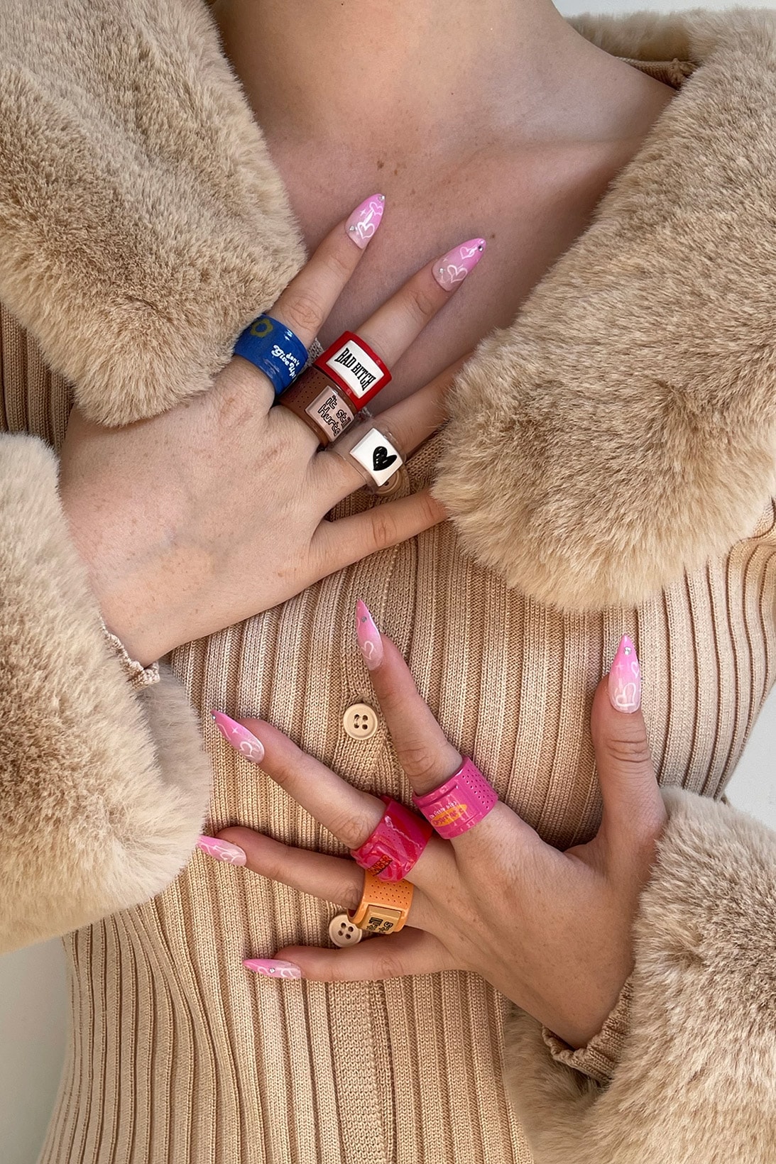 Urban Sophistication The Stronger Resin Rings Collection Jewelry Accessories Pink Blue Red White yellow