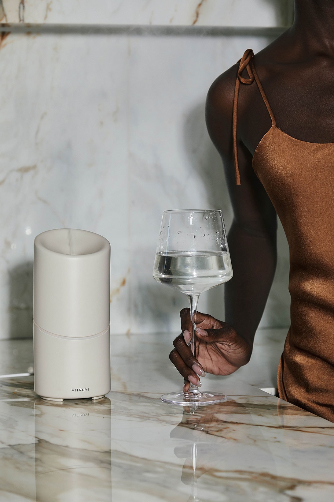 vitruvi Stay Diffusers Home Aroma Fragrances Oat Wine Glass