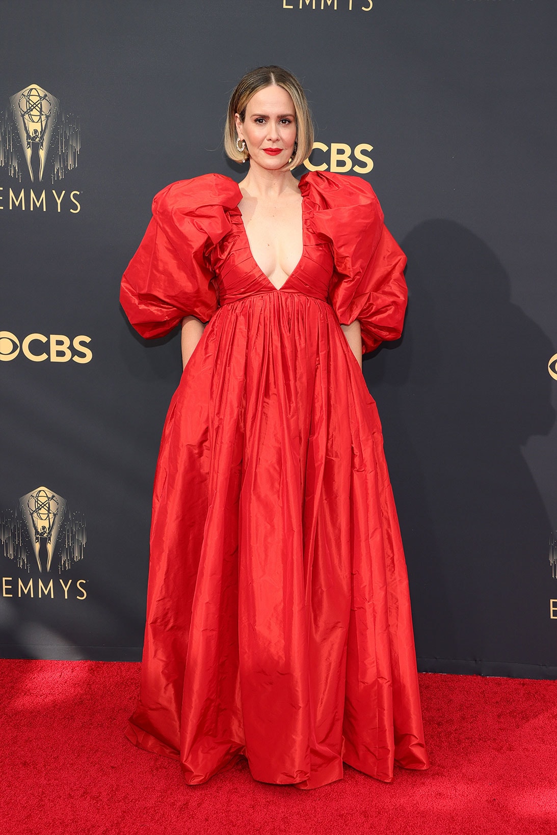 2021 Emmy Awards 73rd Best Dressed Red Carpet Celebrities Sarah Paulson
