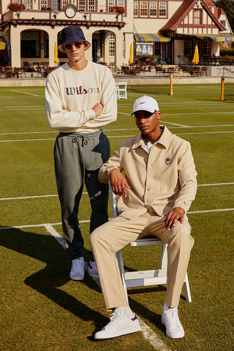 Wilson x KITH Sportswear collection ivory pants outerwear sweatshirt