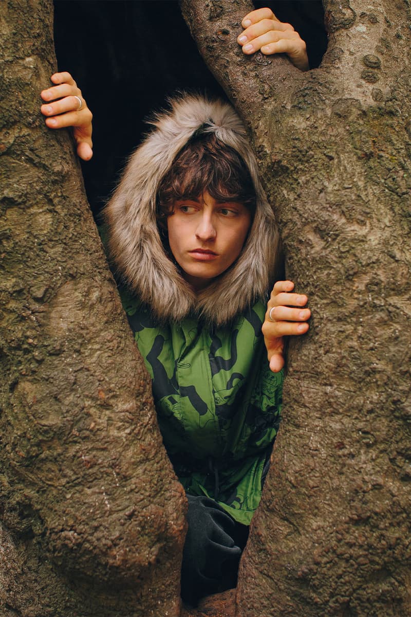 Lazy Oaf's winter collection "Lazy Waves" green parka jacket faux fur