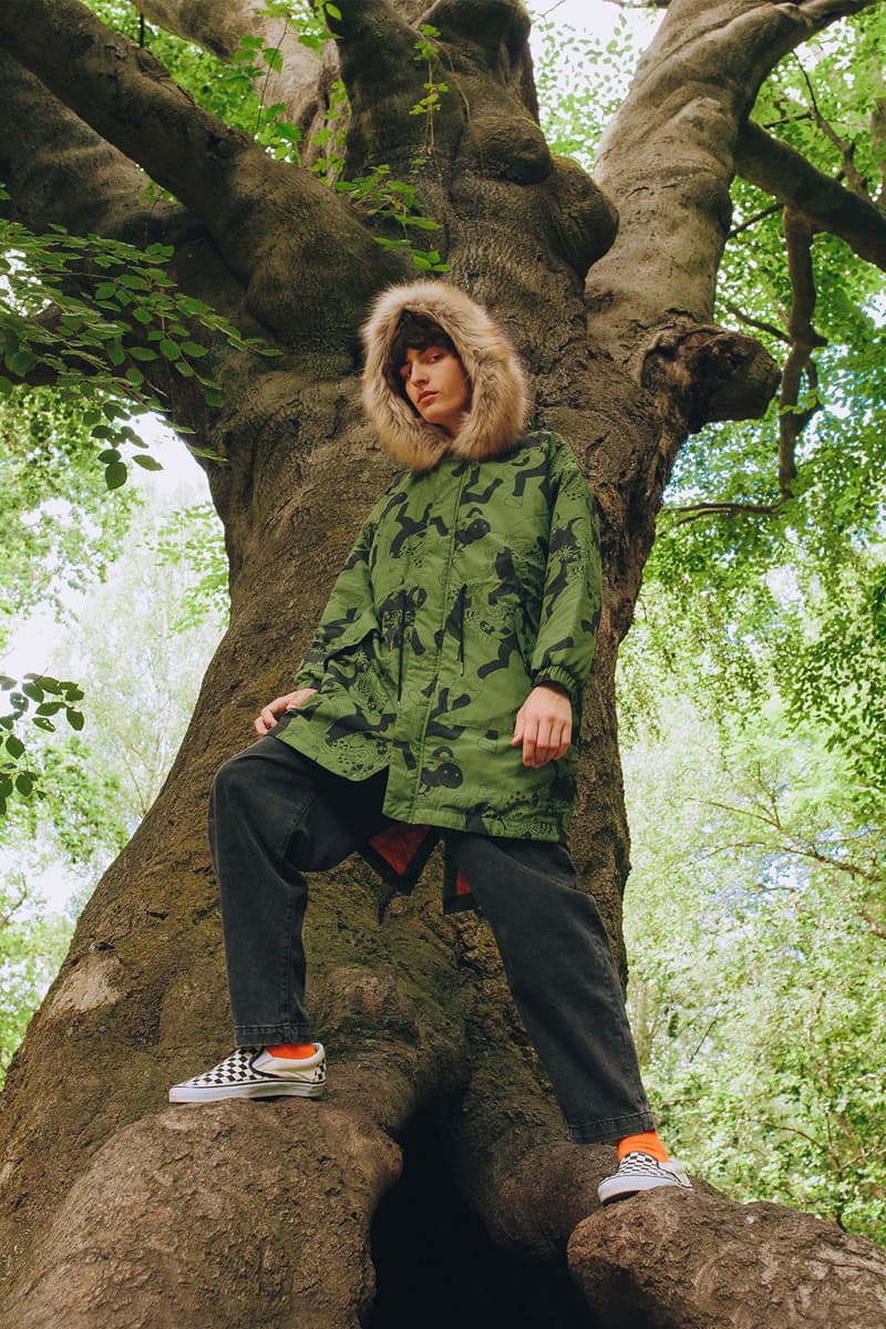 Lazy Oaf's winter collection "Lazy Waves" green parka jacket faux fur