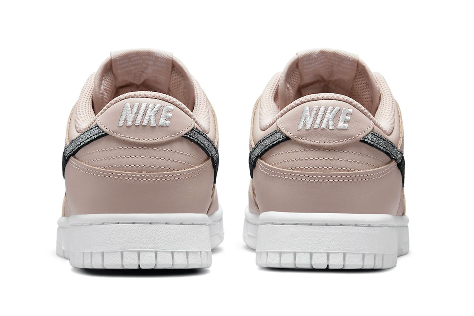 Nike Dunk Low "Animal Print" dusty pink back view