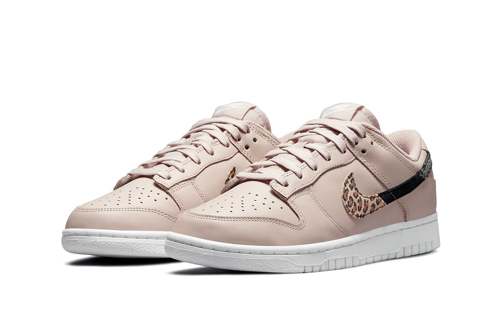 Nike Dunk Low "Animal Print" dusty pink front view