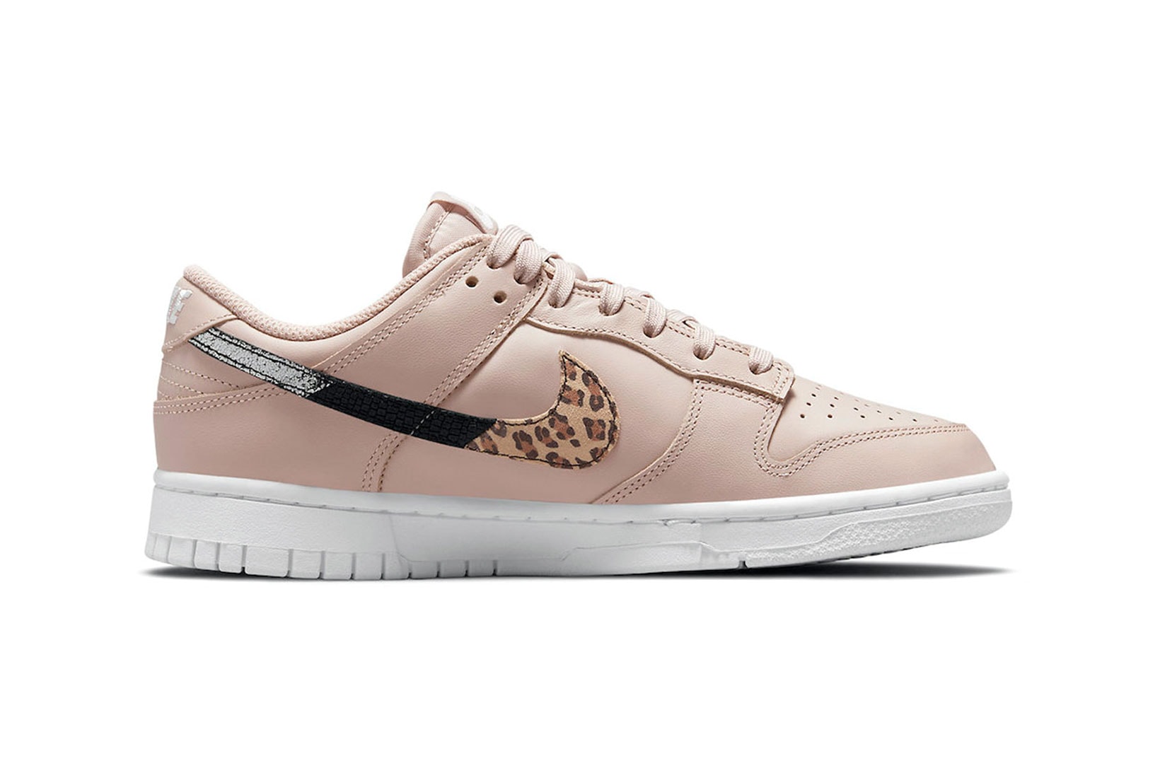 Nike Dunk Low "Animal Print" dusty pink side view