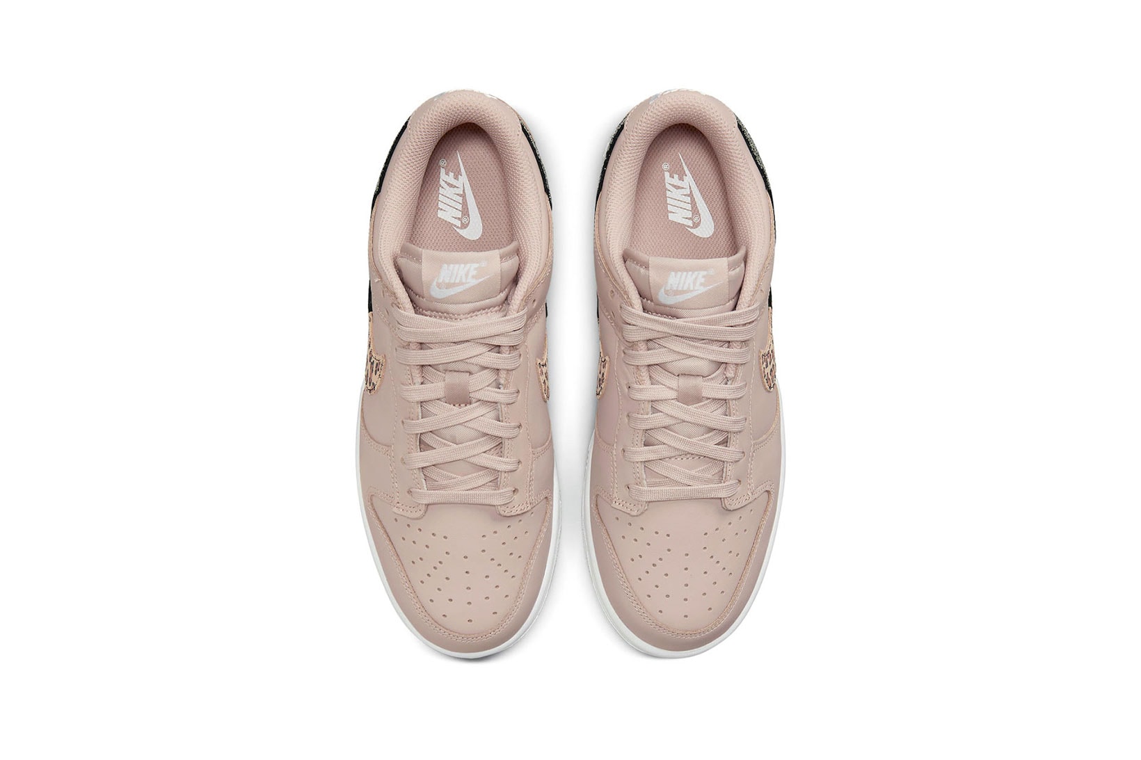 Nike Dunk Low "Animal Print" dusty pink top view