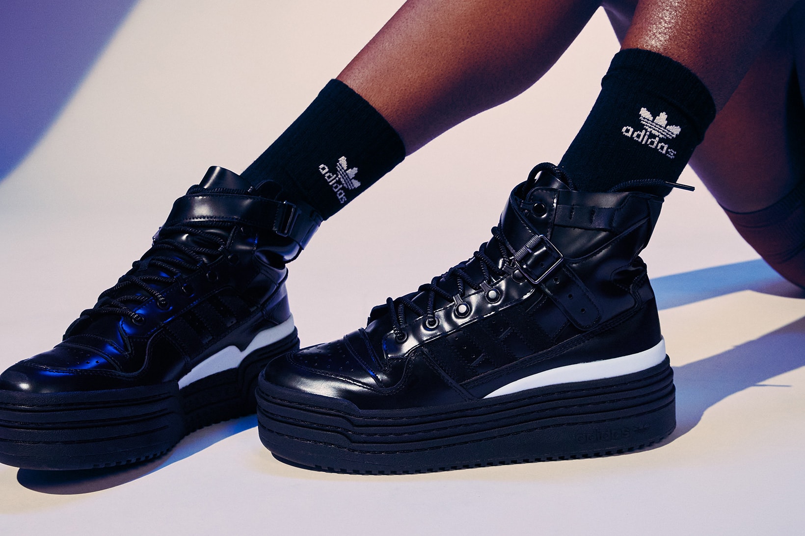 Afropunk adidas Triple Platforum Sneakers Footwear Kicks Black White