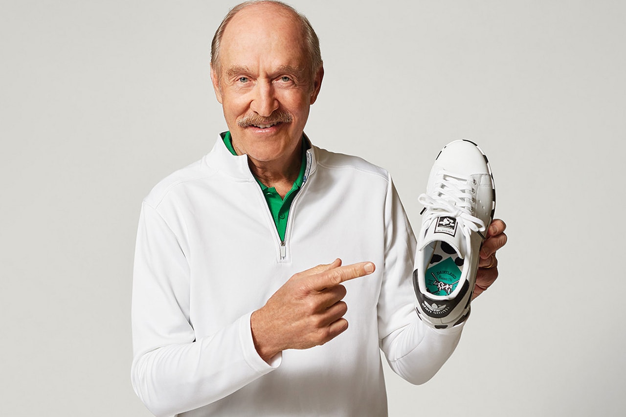 adidas’ Stan Smith Golf Shoe green insole "America's Dairyland" logo