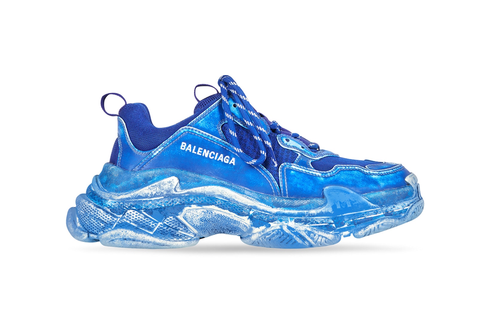 Balenciaga Triple S Sneakers Footwear Shoes Kicks Sneakerhead Faded Colorways Blue