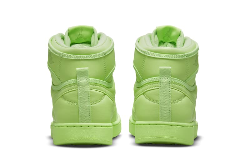 Billie Eilish Air Jordan 1 AJ1 KO Collaboration Volt Green Heel