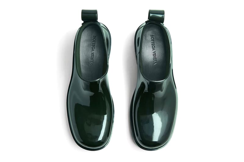 Bottega Veneta's Stride Ankle Boots Bottle Green top view