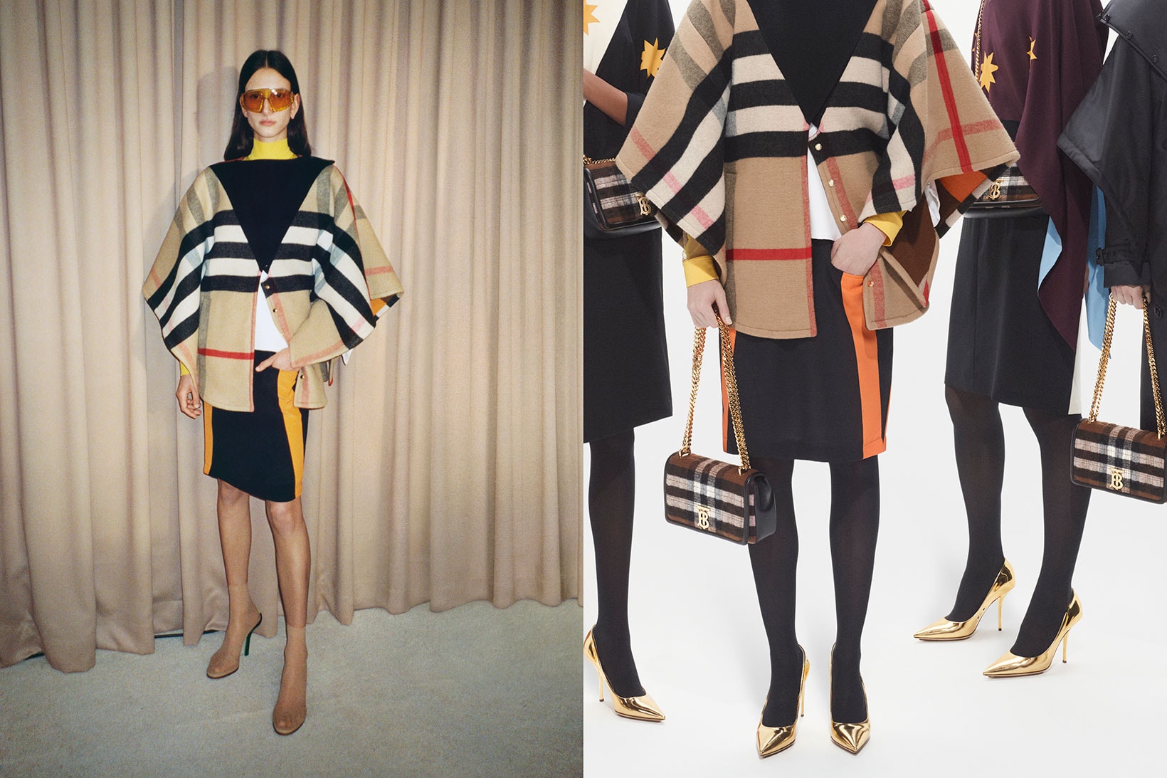 Burberry Fall/Winter 2021 FW21 Collection Campaign Riccardo Tisci Outerwear Shades Heels Bag