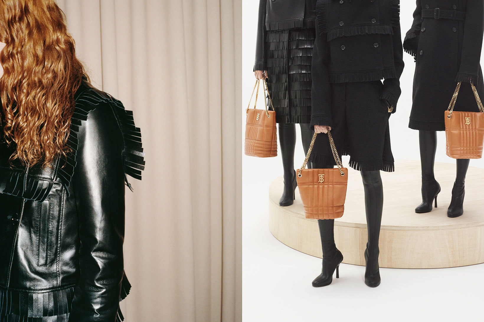 Burberry Fall/Winter 2021 FW21 Collection Campaign Riccardo Tisci Skirt bag Jacket