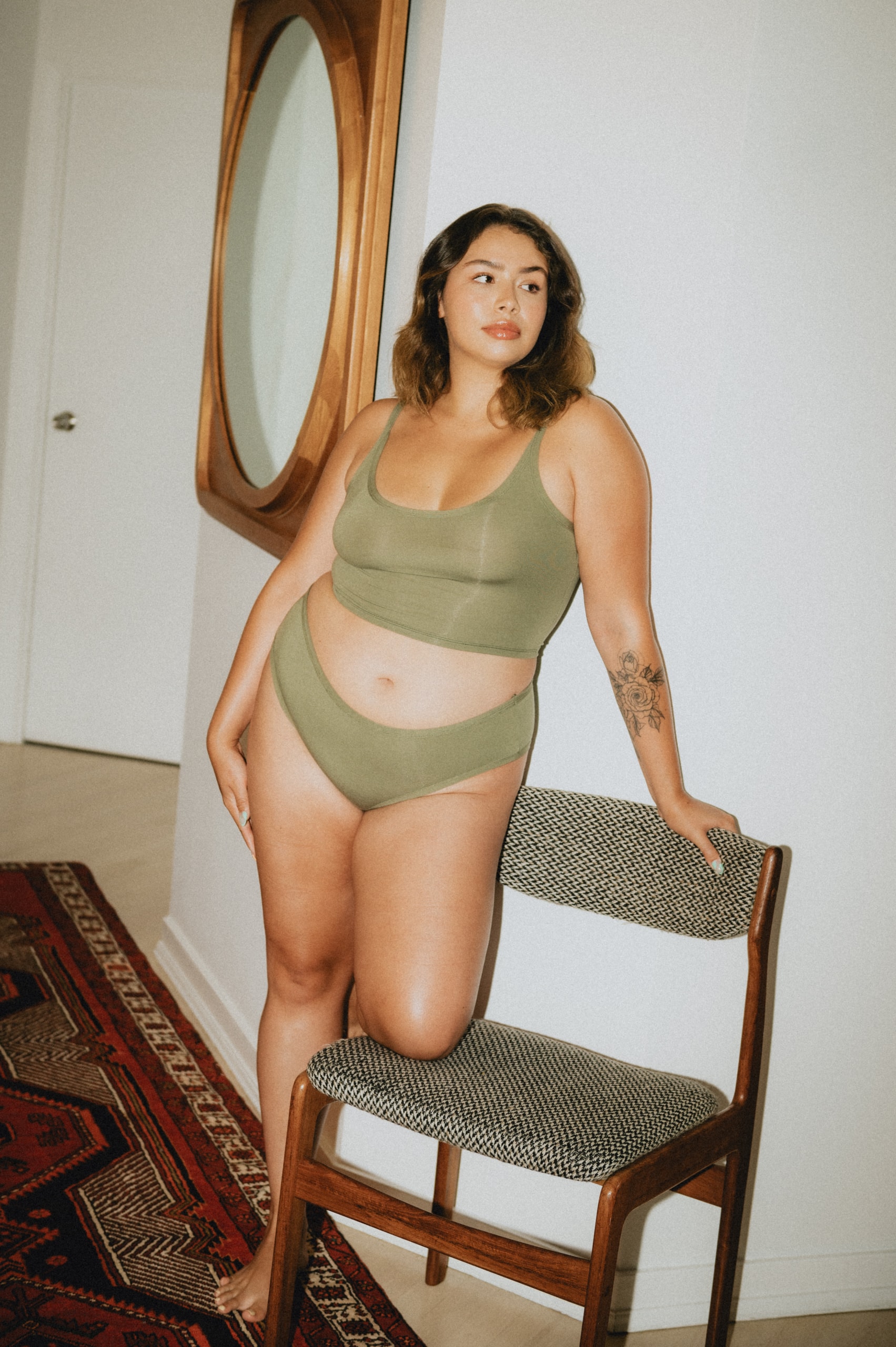 MARY YOUNG FW21 Collection sage tank and panties