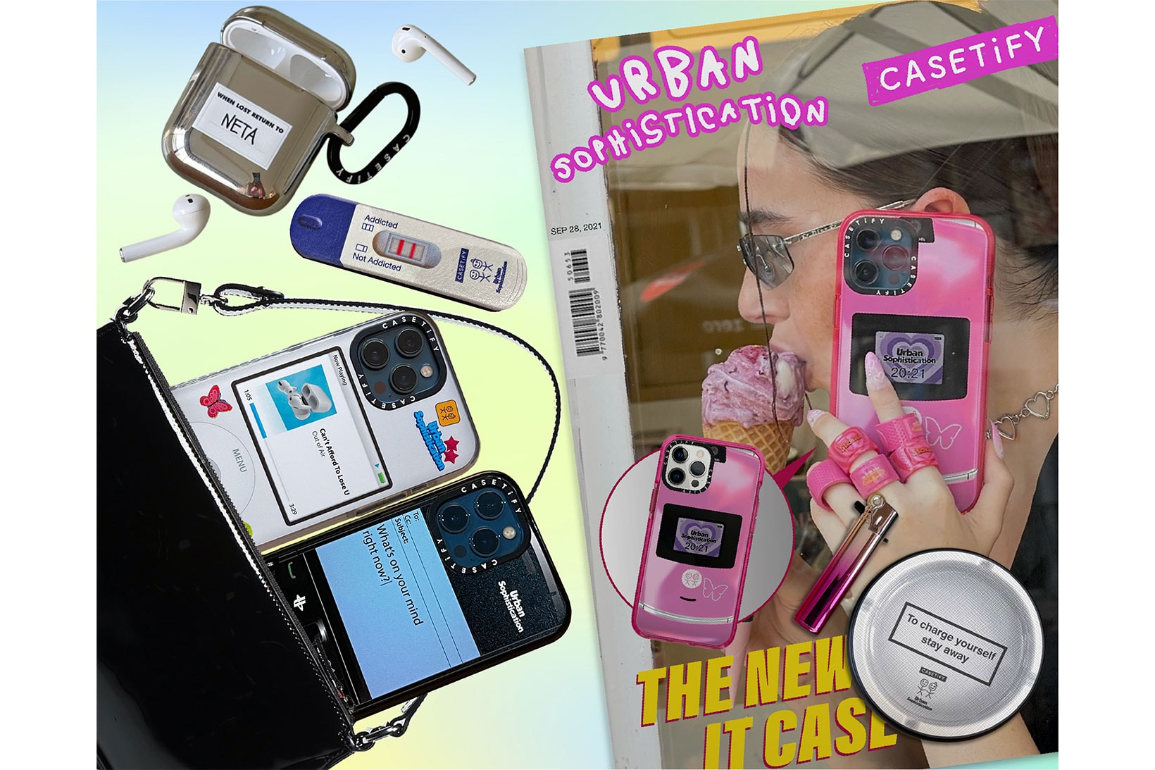Casetify Urban Sophistication Phone Accessories Collaboration Magazine Flip Phone AirPods