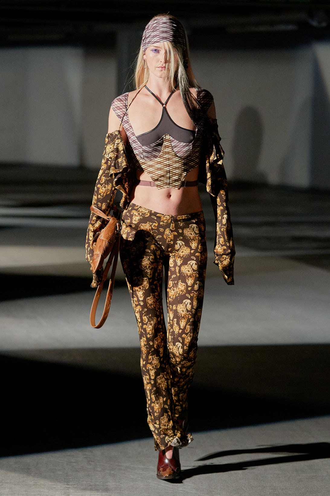 Charlotte Knowles KNWLS Spring Summer 2022 Collection Bustier Print Trousers