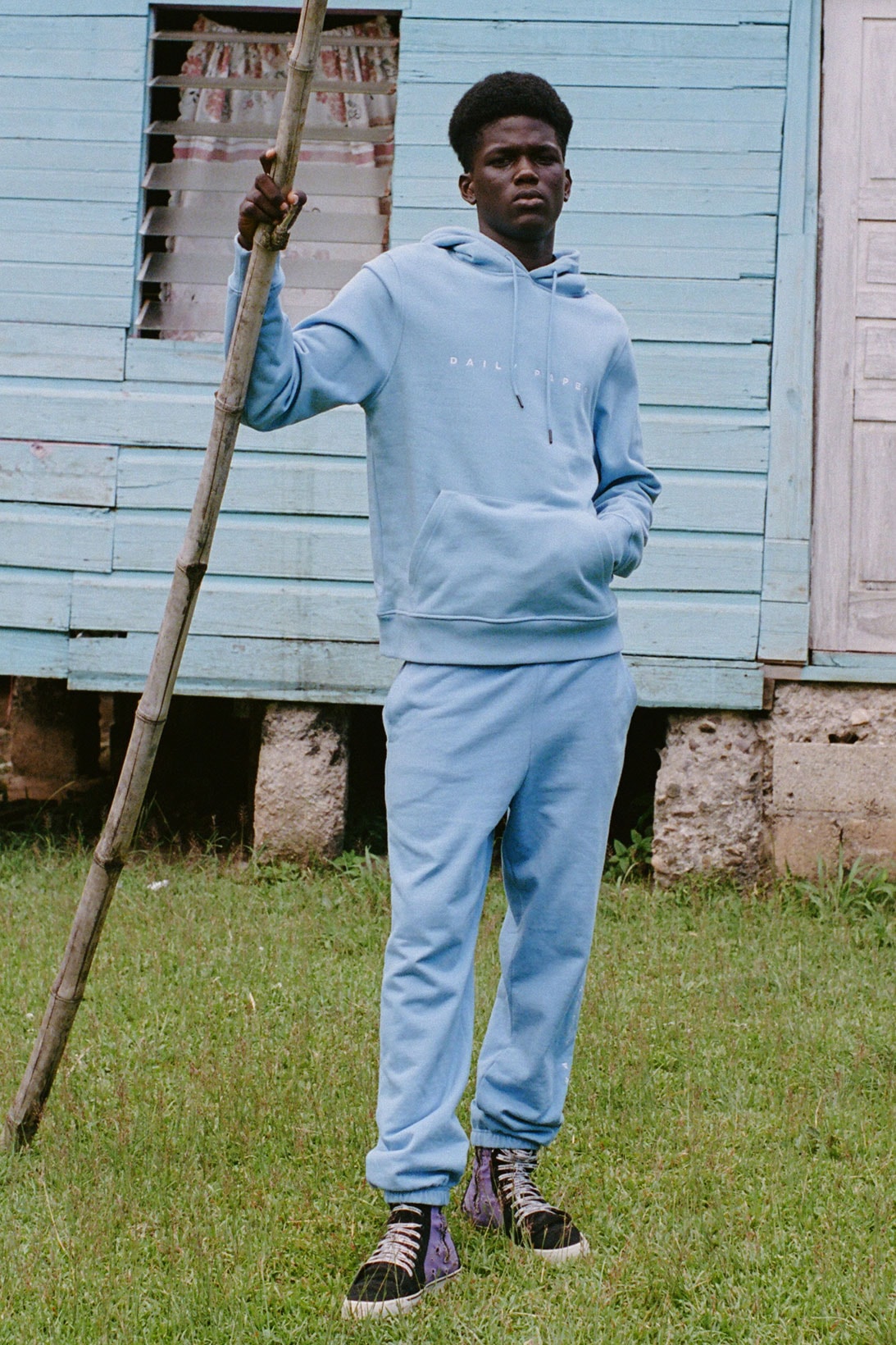 Daily Paper Jamaica FW21 Capsule baby blue hoodie trackpants