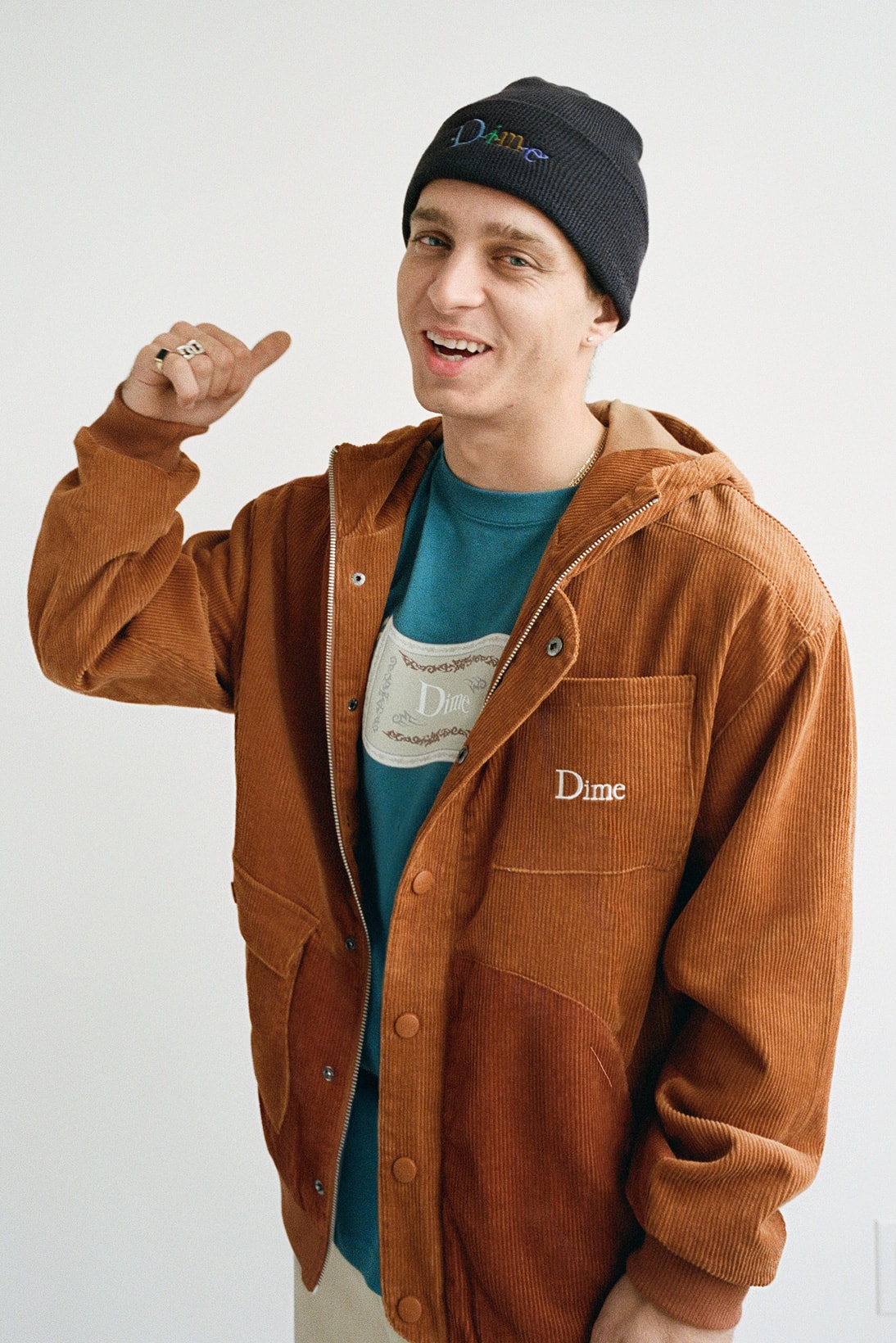 Dime Fall 2021 Drop 1 Collection Lookbook Beanie Jacket Tshirt