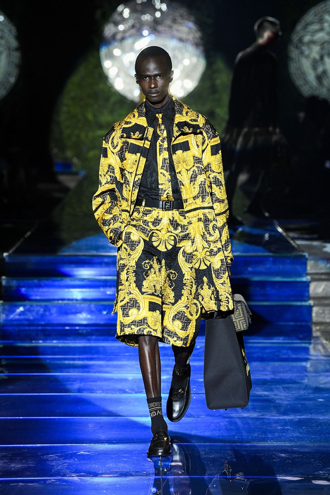 Punk-inspired glamour as Gigi Hadid walks Versace's Milan Fashion Week show