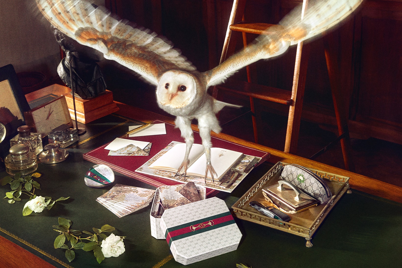 Alessandro Michele Gucci Lifestyle Collection Games Leisure Stationery Owl Notebooks Pencil Case Notebook