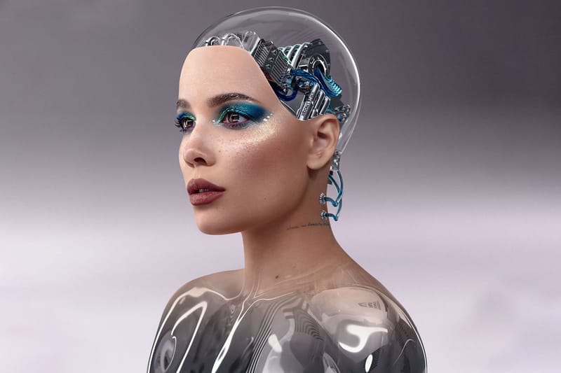 Halsey Gets a Cyborg Makeover for about-face's "Fractal" Makeup Collection