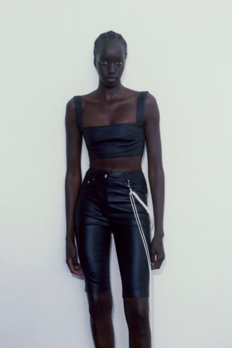 Helmut Lang Spring Summer 2022 SS22 Lookbook Cropped Bra Top Leather Shorts