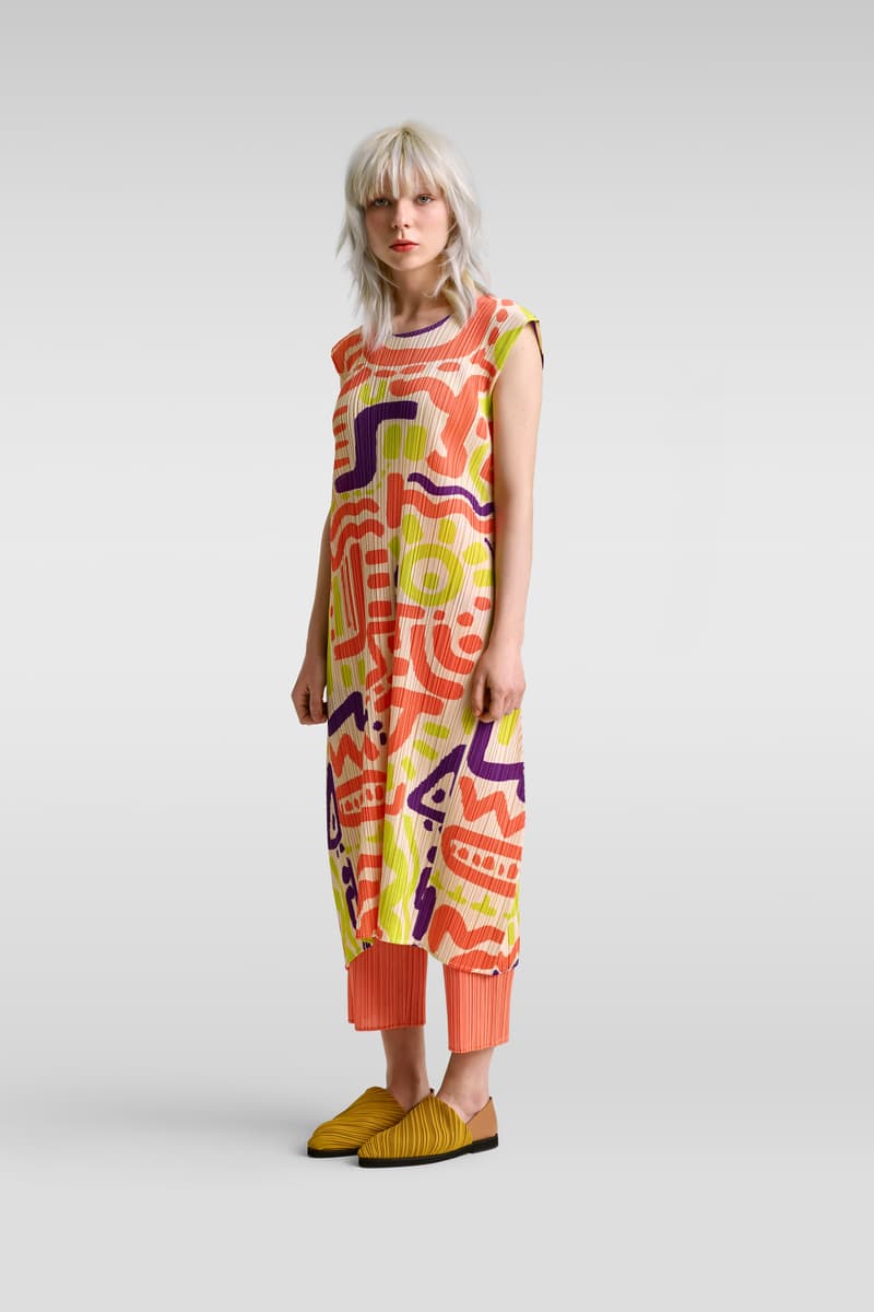 issey miyake new pleats please collection colorful pieces silhouettes cheers series monthly colors series sunset series pants dresses tops tunics