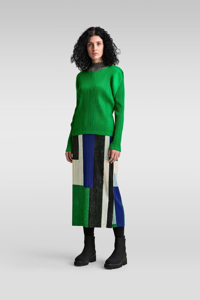 issey miyake new pleats please collection colorful pieces silhouettes cheers series monthly colors series sunset series pants dresses tops tunics