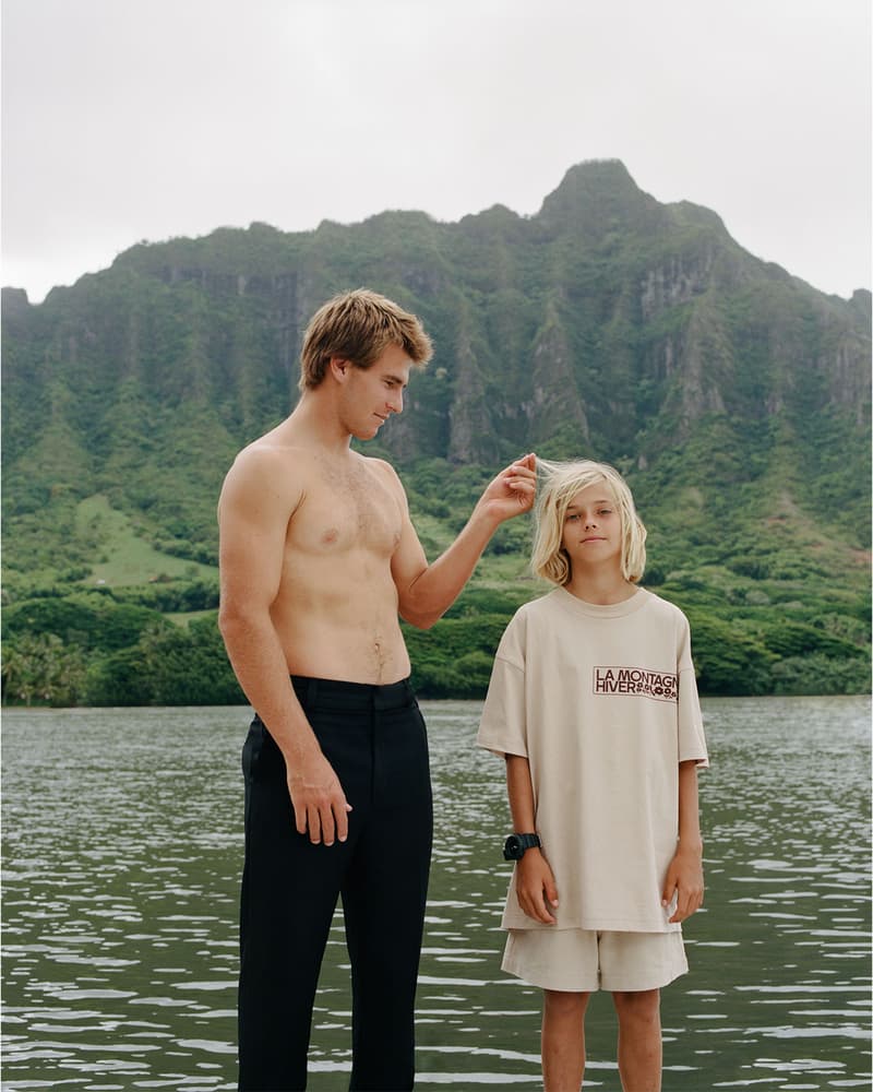 Jacquemus Winter 2021 Family Love LA MONTAGNE Campaign Lake T-shirt Jeans